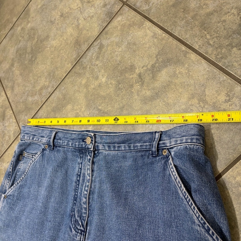 Vtg Lauren Jeans Co. Ralph Lauren High Waist Denim Skirt Sz 18W Biker Grunge - Picture 9 of 11